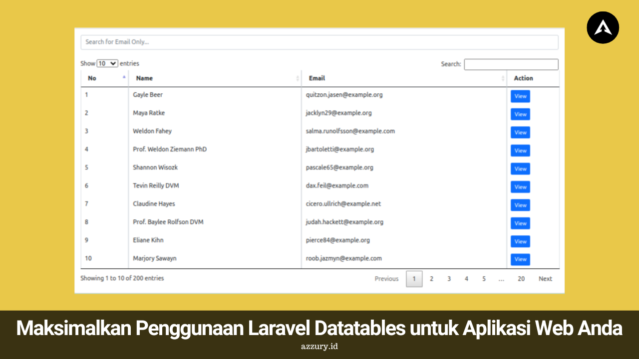Maksimalkan Penggunaan Laravel Datatables untuk Aplikasi Web Anda